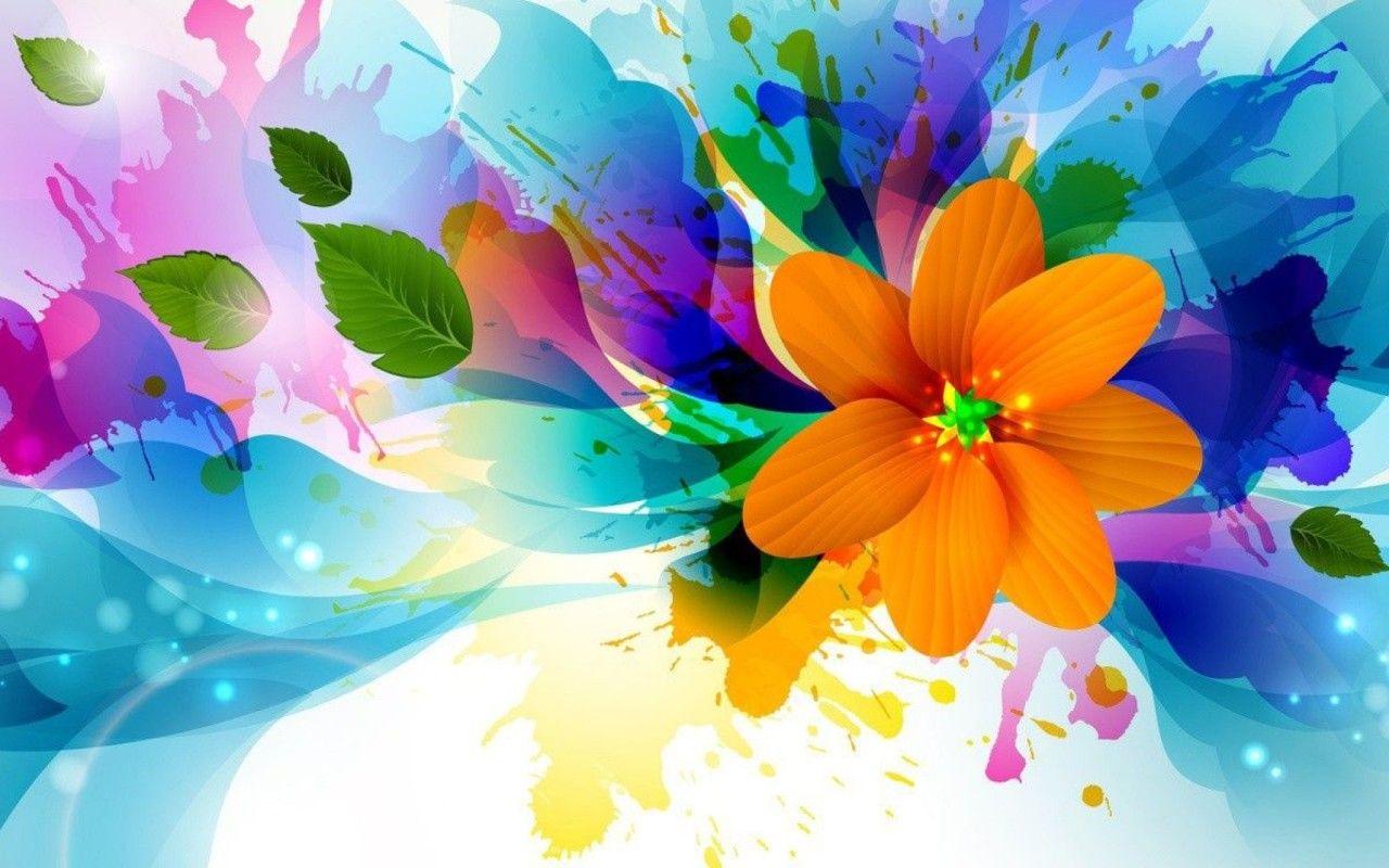 1280x800 3D Flower Wallpaper For Mobile Flower Painting Free