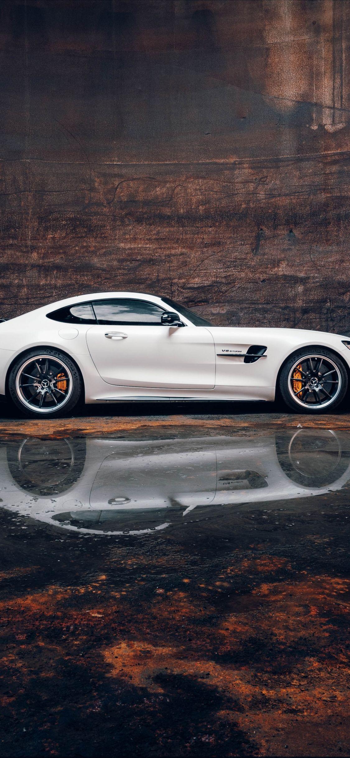 1125x2436 Download 1125x2436 Wallpaper Sports Car, White, Mercedes Amg
