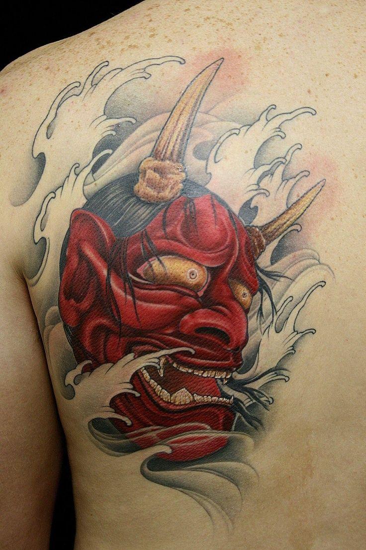 736x1106 Best Japanese Mask Tattoos and Ideas (2018)