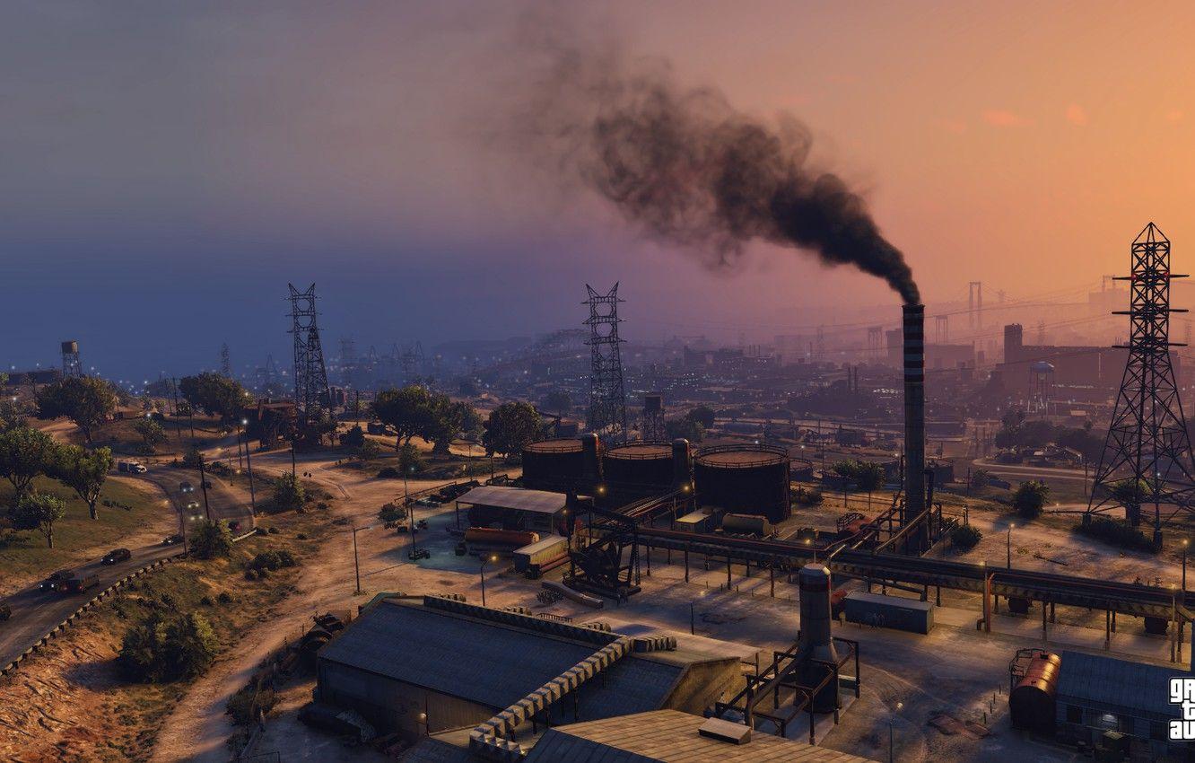 1332x850 Wallpaper plant, the evening, Grand Theft Auto V, Los Santos