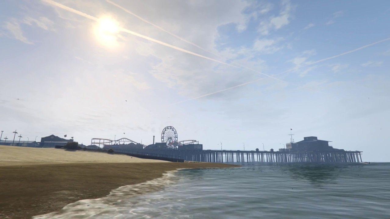 1280x720 Relaxing on the Beaches of Los Santos Ambient Sounds (4K)