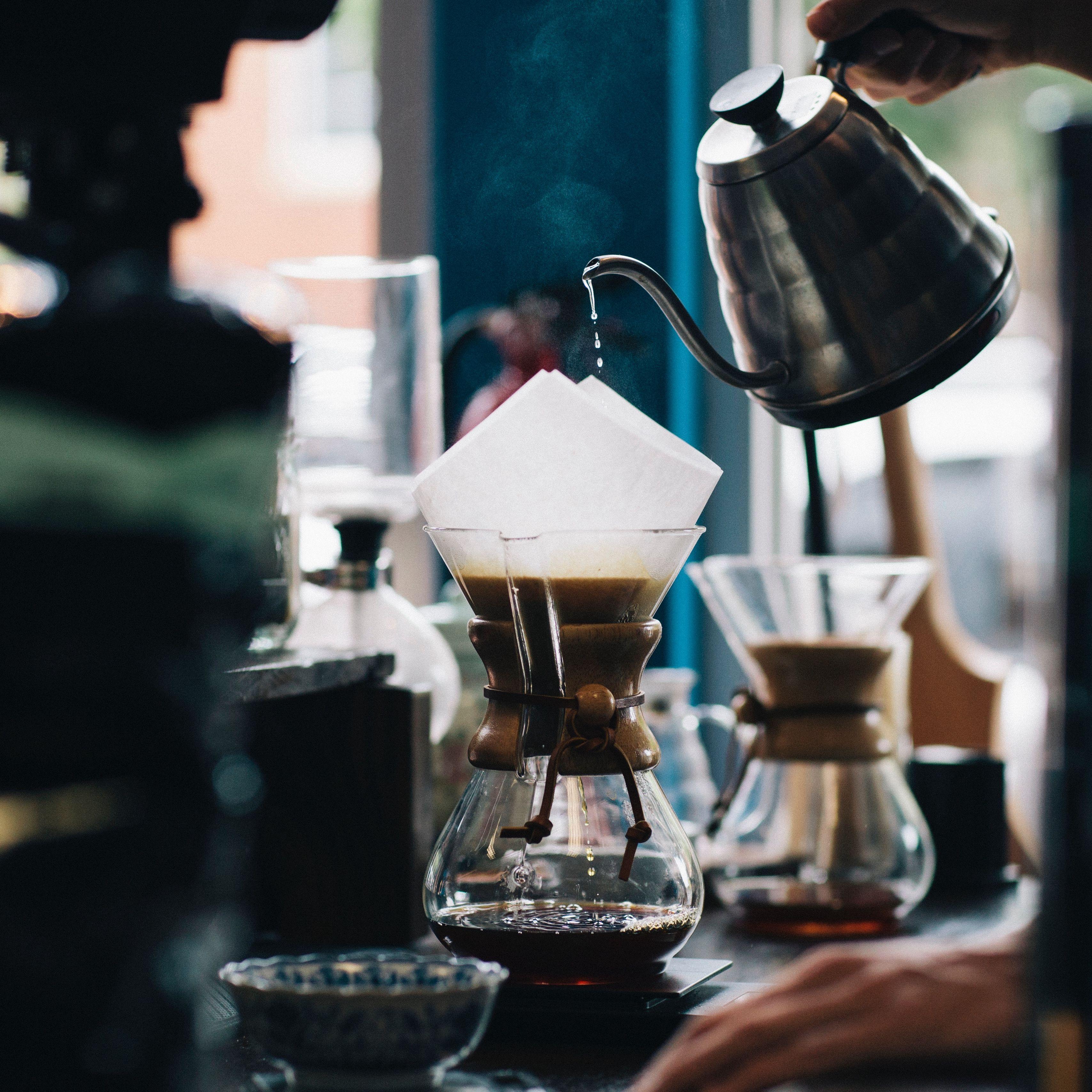 3415x3415 Download wallpaper 3415x3415 coffee, coffee pot, coffee shop