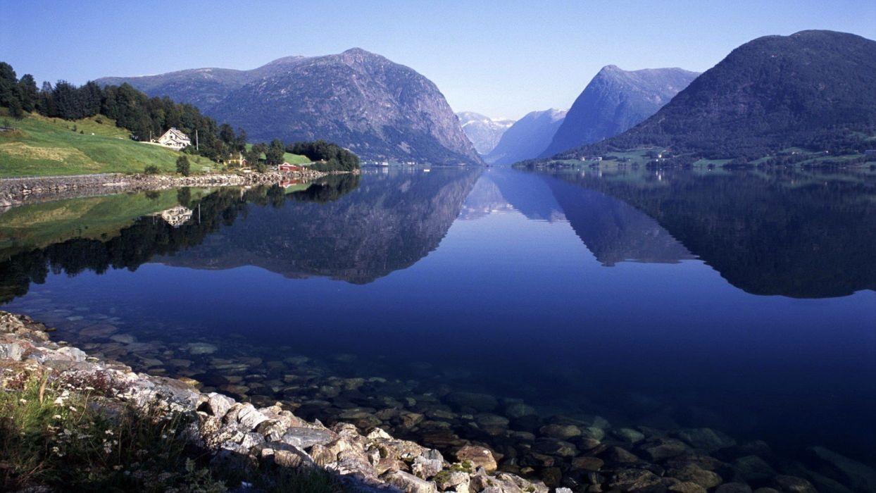 1244x700 Landscapes nature fjord wallpaperx1080