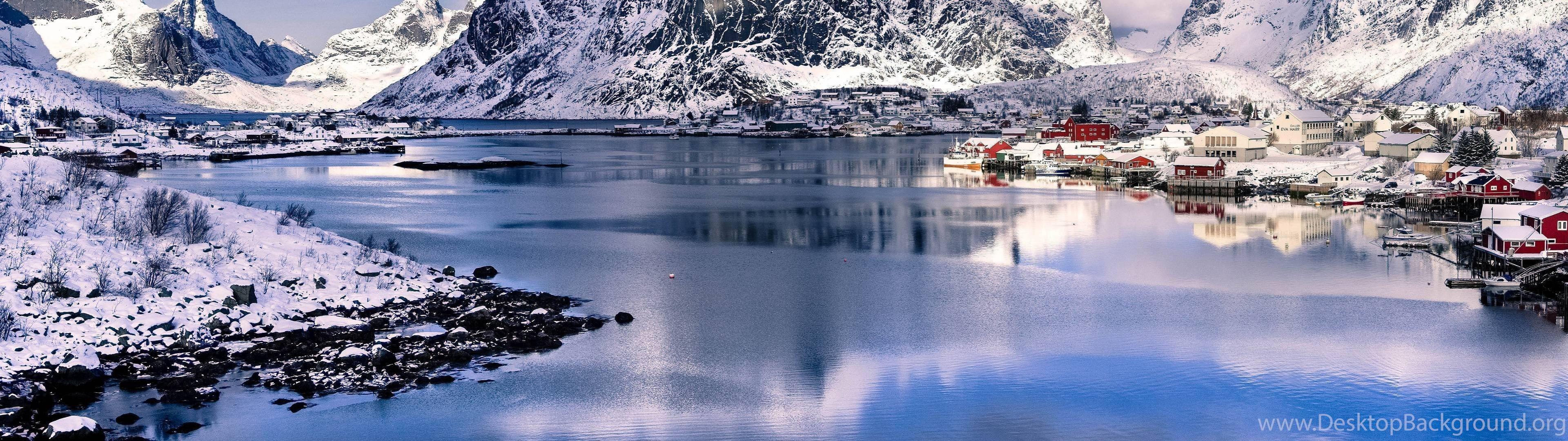 3840x1080 Widescreen Fjord Wallpaper Hd, HD Wallpaper