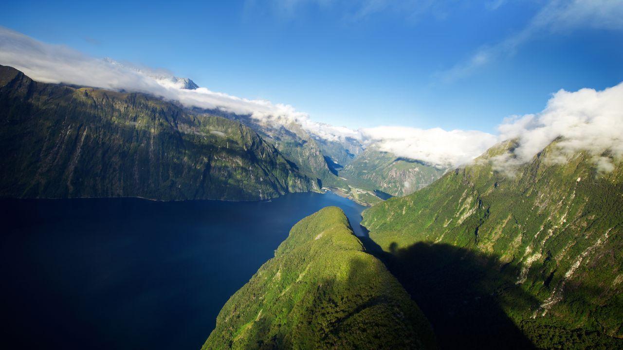 1280x720 Wallpaper Fjord, Mountains, Queenstown, New Zealand, HD