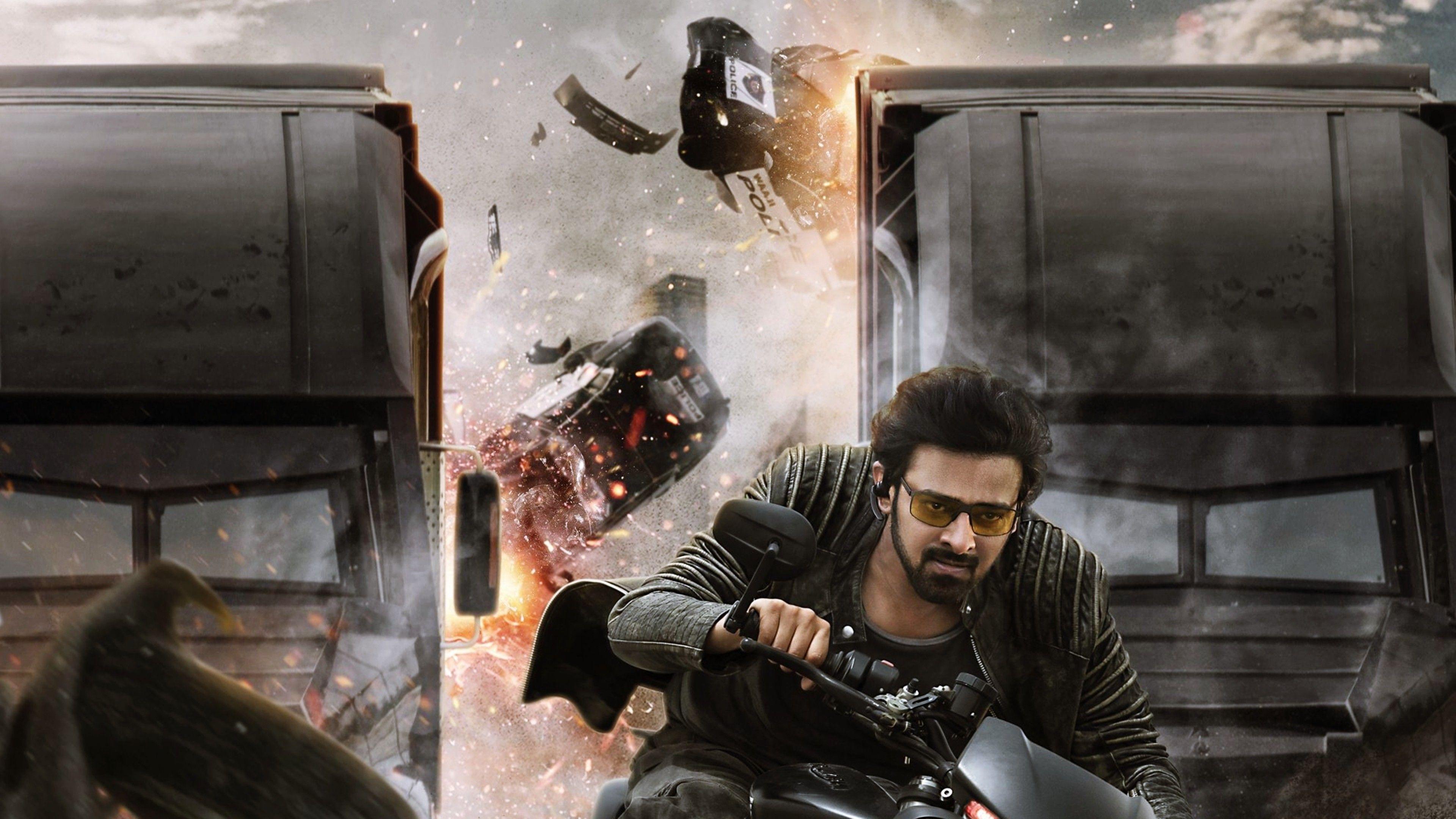 3840x2160 Prabhas Saaho Bike Stunt Wallpaper 44522