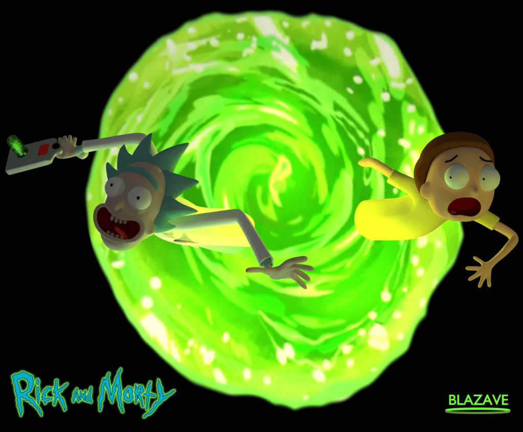 Rick and Morty Portal Gun Wallpaper iPhone Phone 4K #9280e