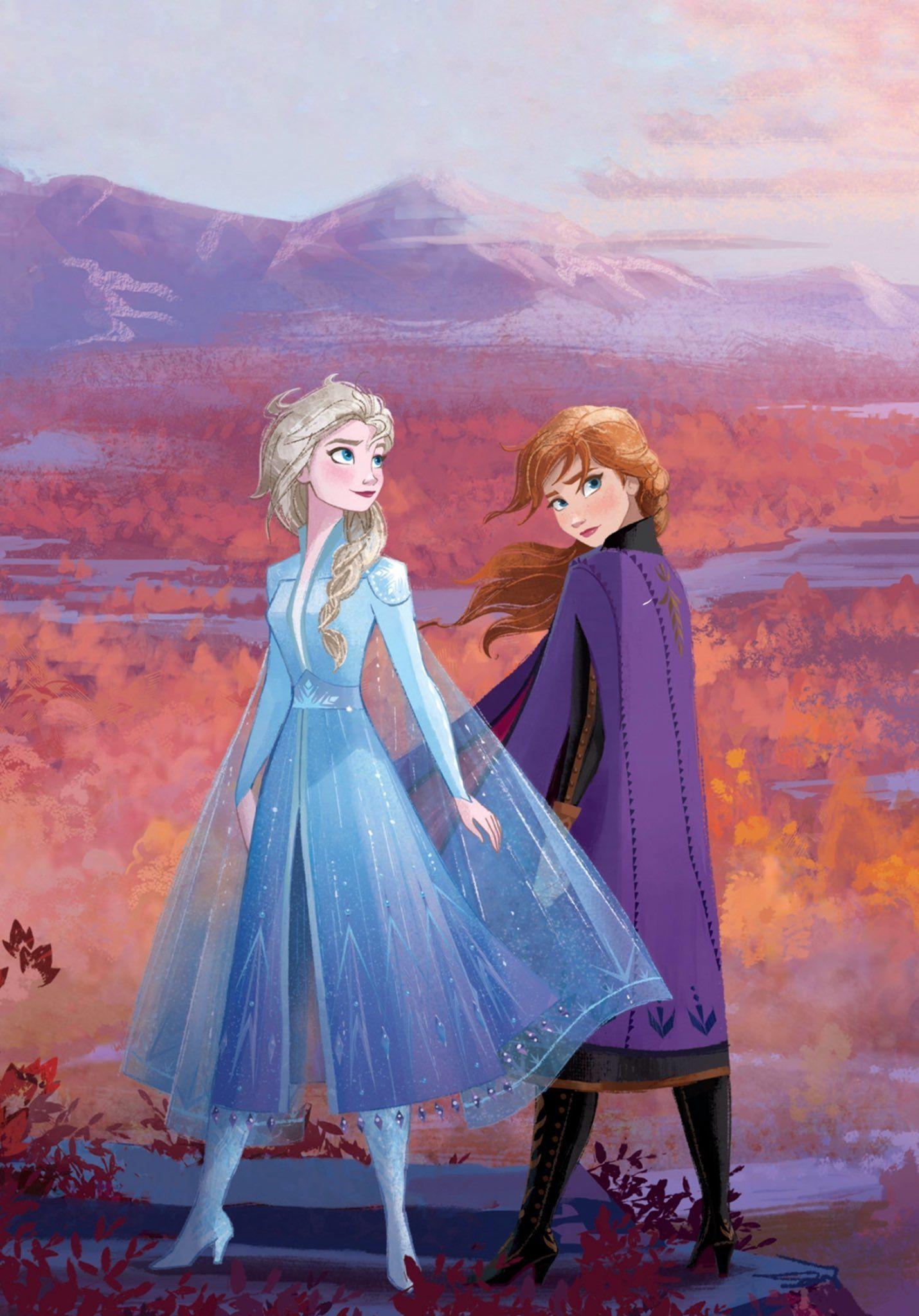 Hình nền điện thoại 1430x2048 Frozen 2 - Ảnh Elsa và Anna 43027553