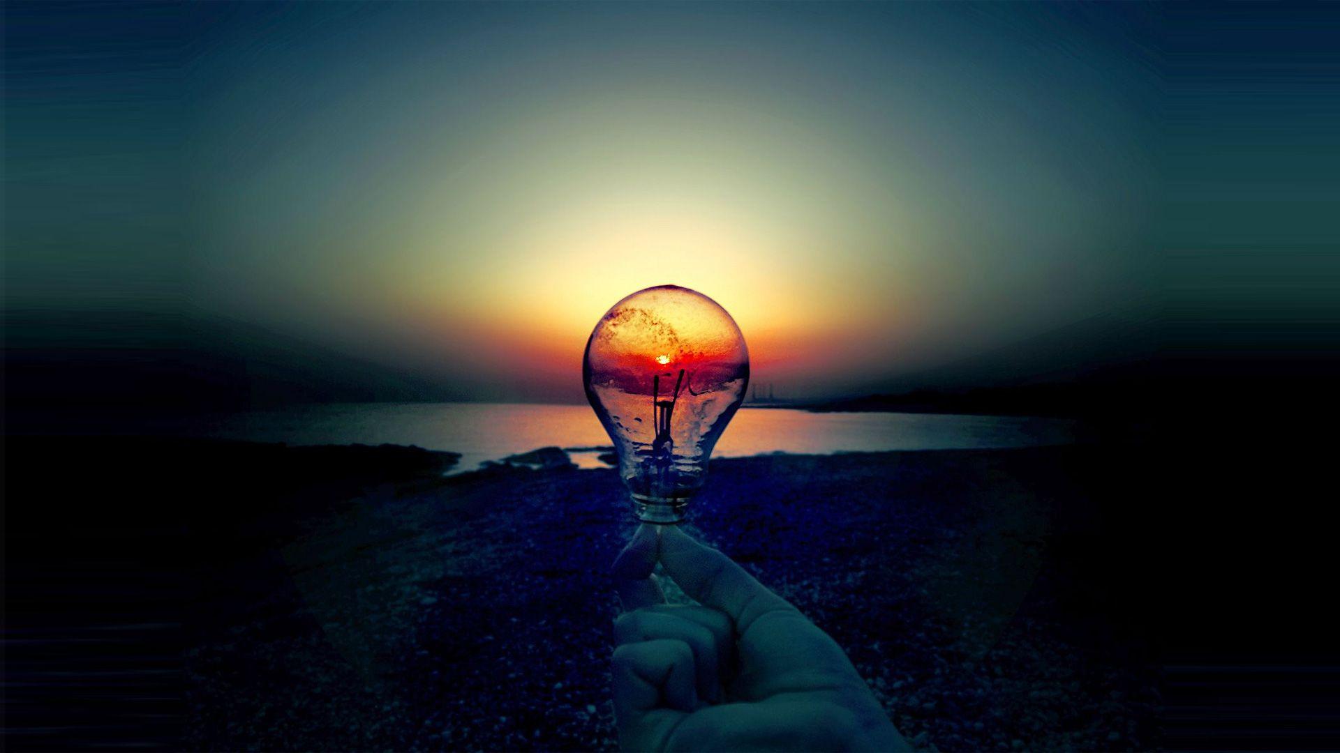 1920x1080 Lightbulb at Sunset HD Wallpaper FullHDWpp HD
