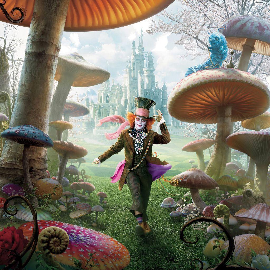 1024x1024 Alice in Wonderland People Characters iPad Wallpaper