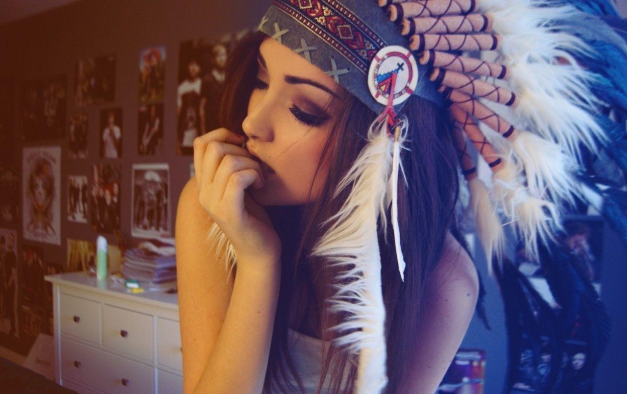 1280x804 Girl Indian Hat wallpaper. Girl Indian Hat