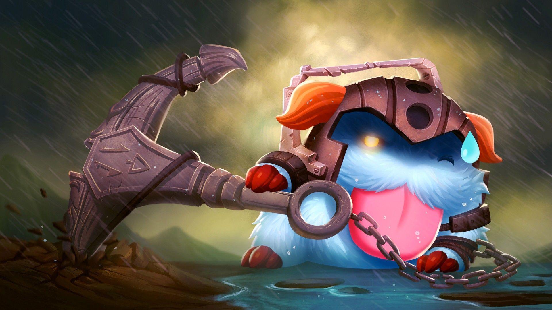 1920x1080 Poro Nautilus. League of Legends (Lol) in 2019