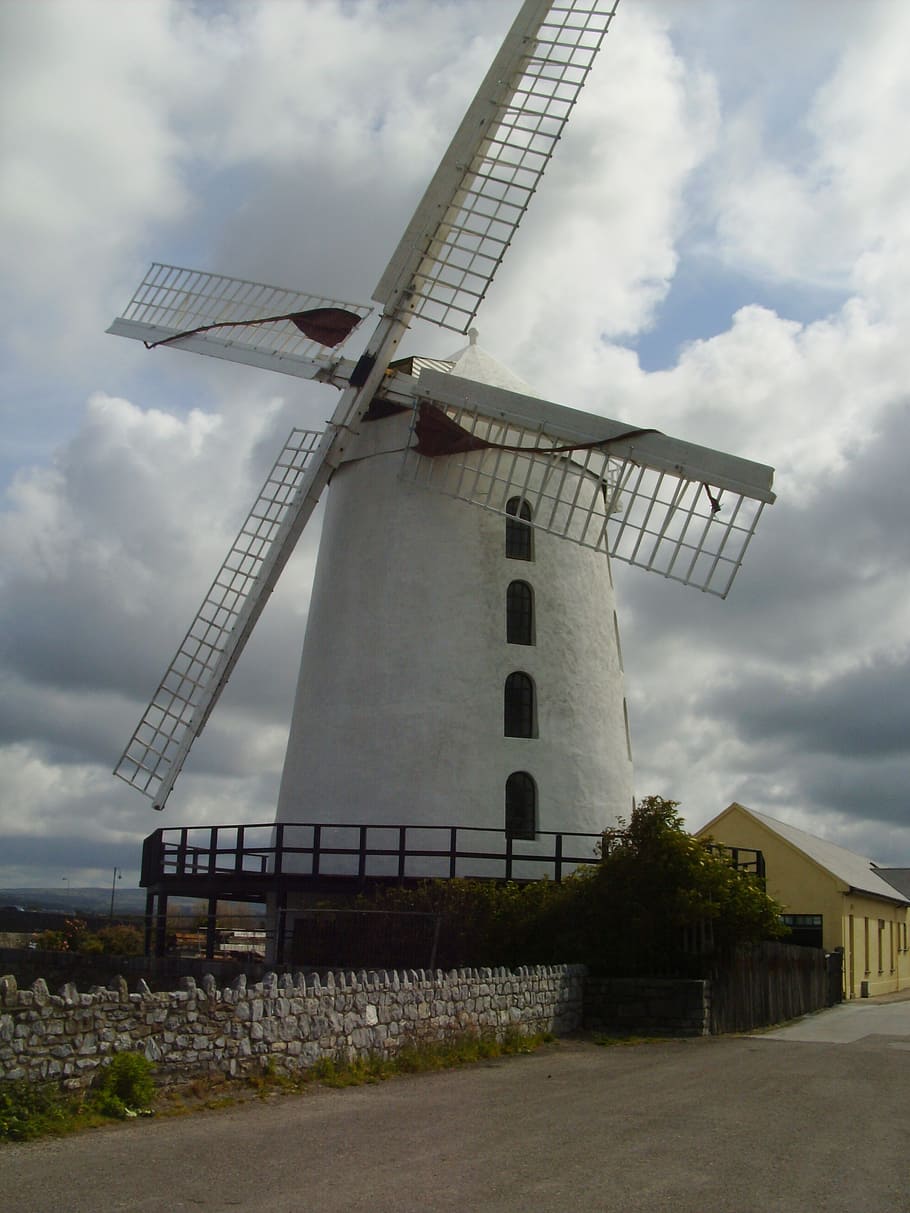 910x1213 HD wallpaper: dingle, ireland, windmill, renewable energy