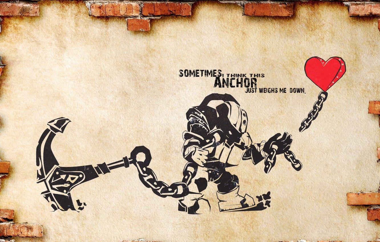 1332x850 Wallpaper heart, league of legends, anchor, nautilus image