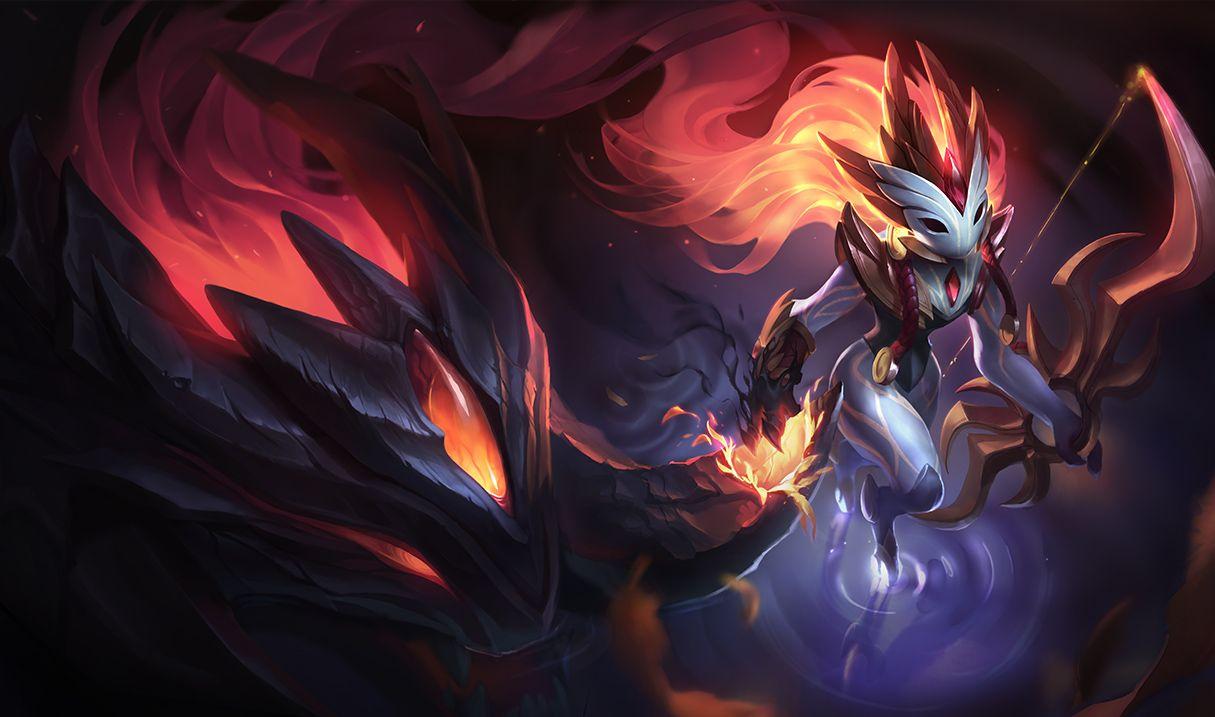 1215x717 Shadowfire Kindred Skin of Legends Wallpaper