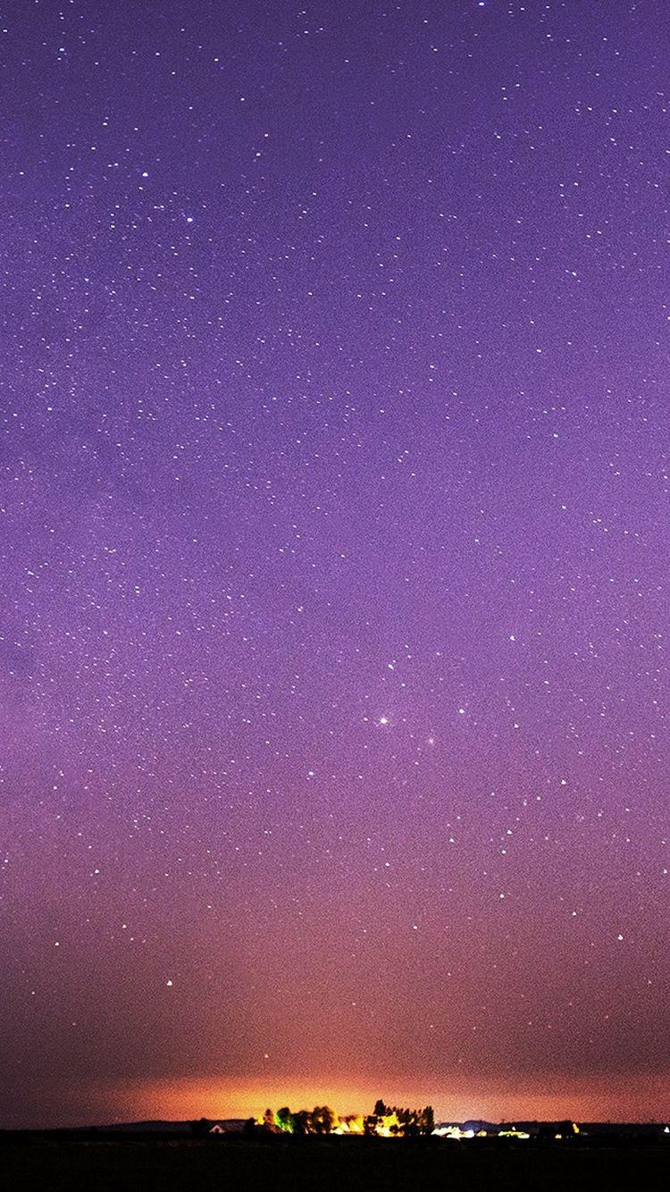 750x1334 star wallpaper purple sky