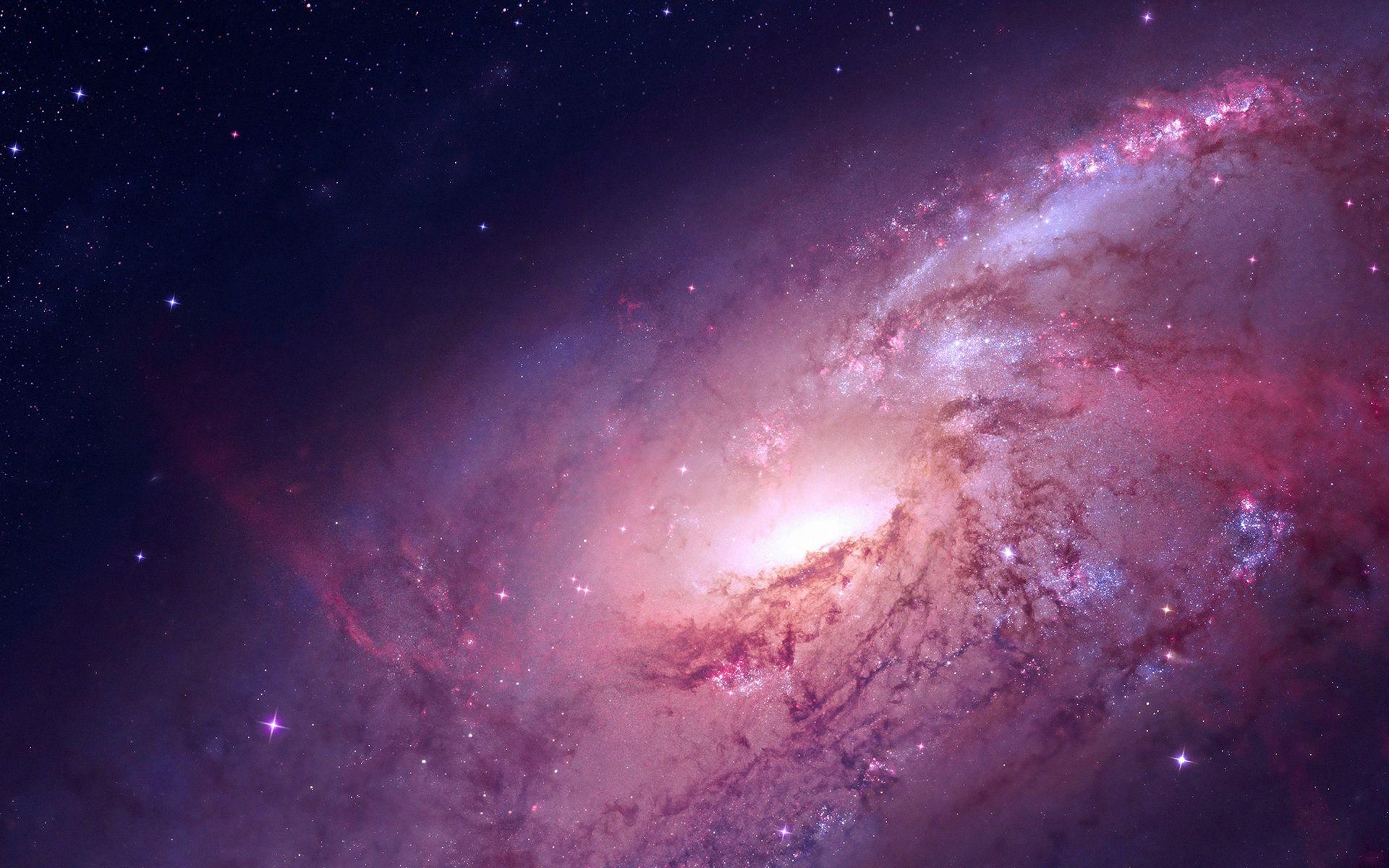 1920x1200 Galaxy Stars Purple wallpaperx1200