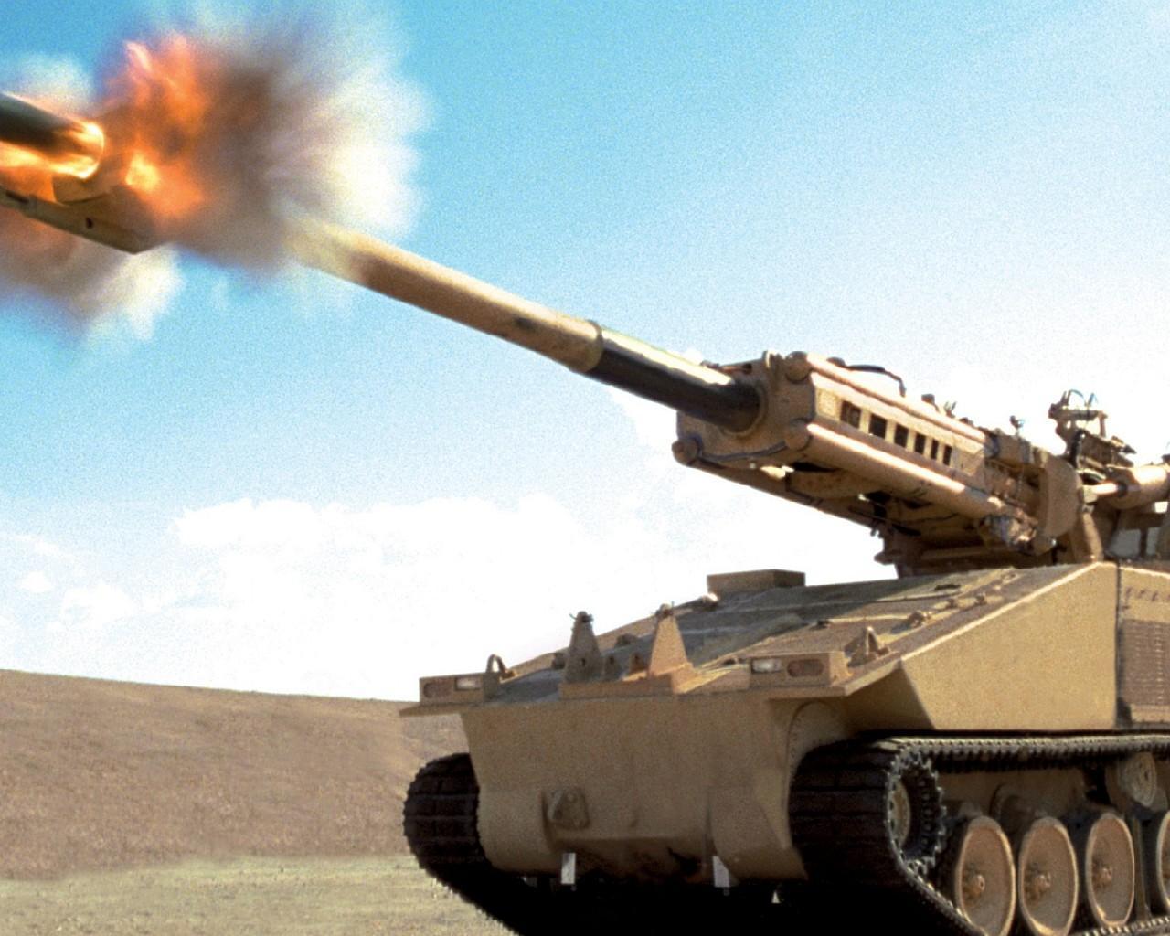 1280x1024 Wallpaper artillery Long Tom for Android
