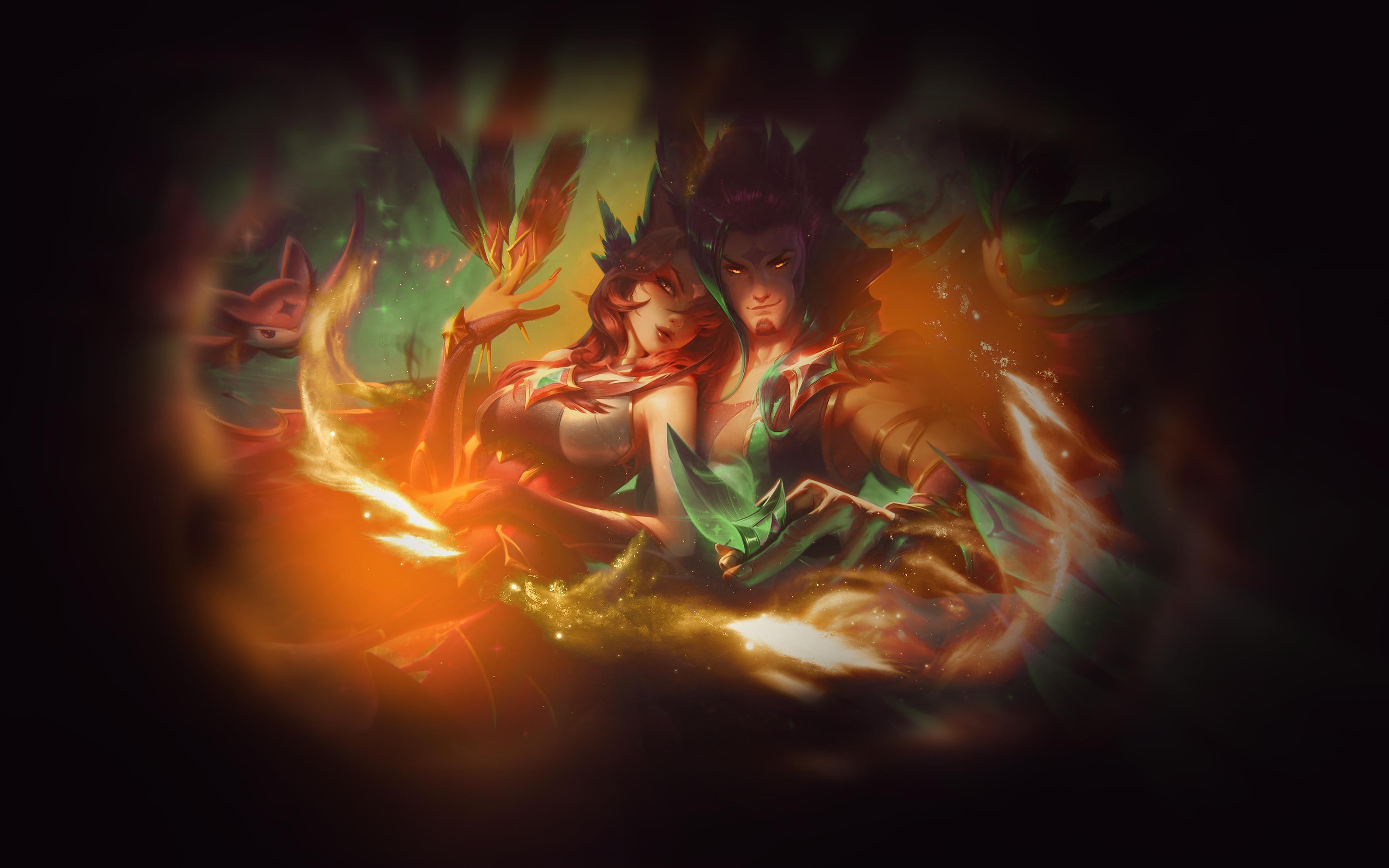 3500x2188 Star Guardian Xayah and Rakan Wallpaper