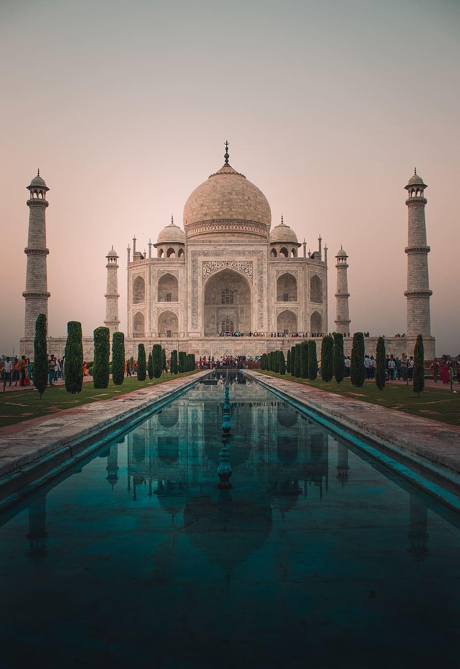 Hình nền HD 910x1322: Taj Mahal, Ấn Độ, điểm đến du lịch, kiến ​​trúc