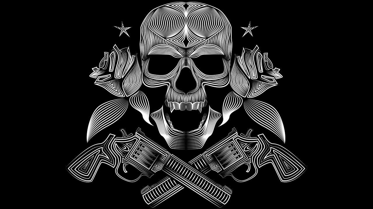 1280x720 Skull Gangsters Vector 720P Wallpaper, HD Vector 4K