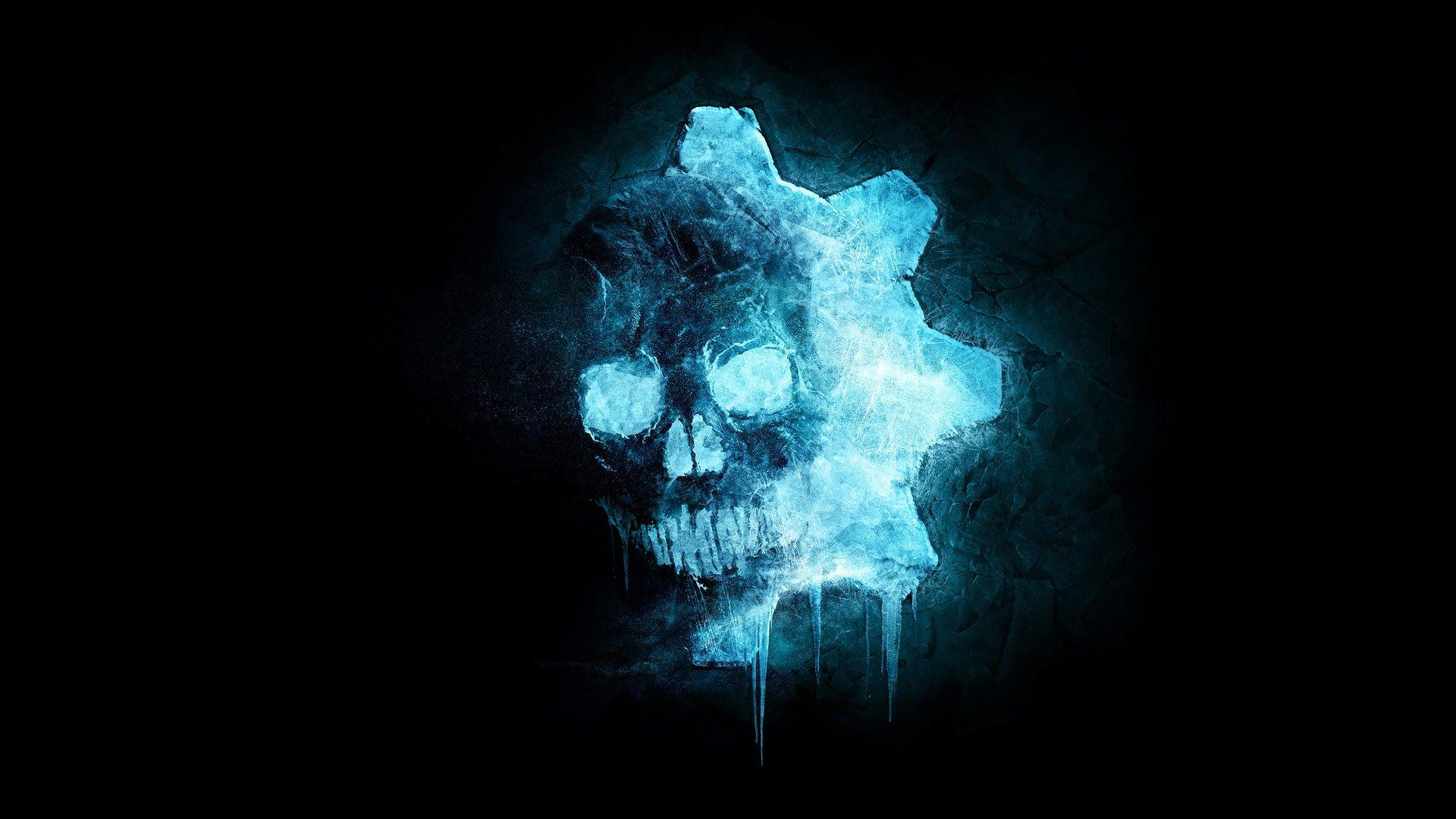 1920x1080 Gears 5 Skull Logo Hình nền 4K