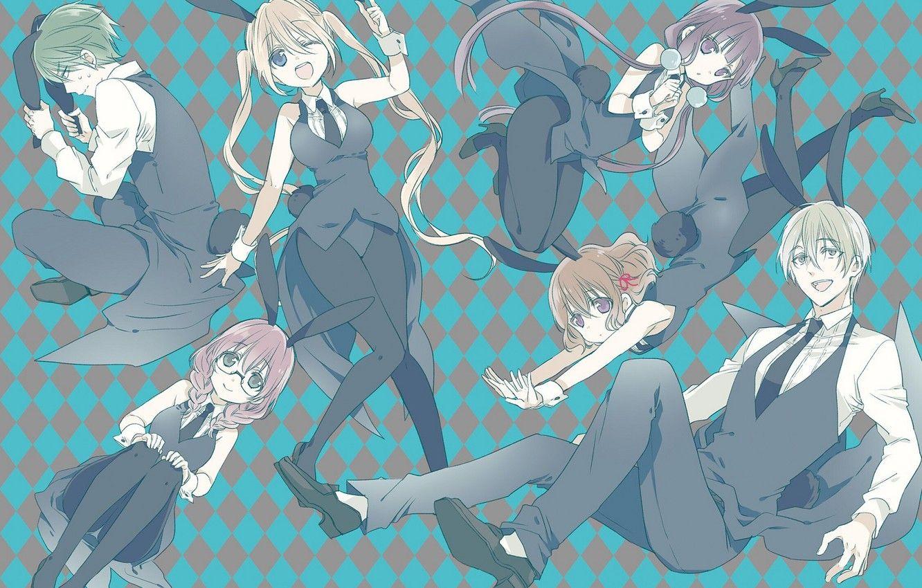 1332x850 Wallpaper girls, rabbits, guys, Blend S, Sadistic Mix image