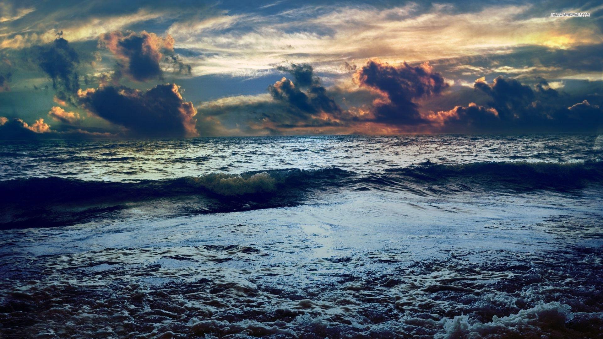 1920x1080 Stormy Ocean Wallpaper