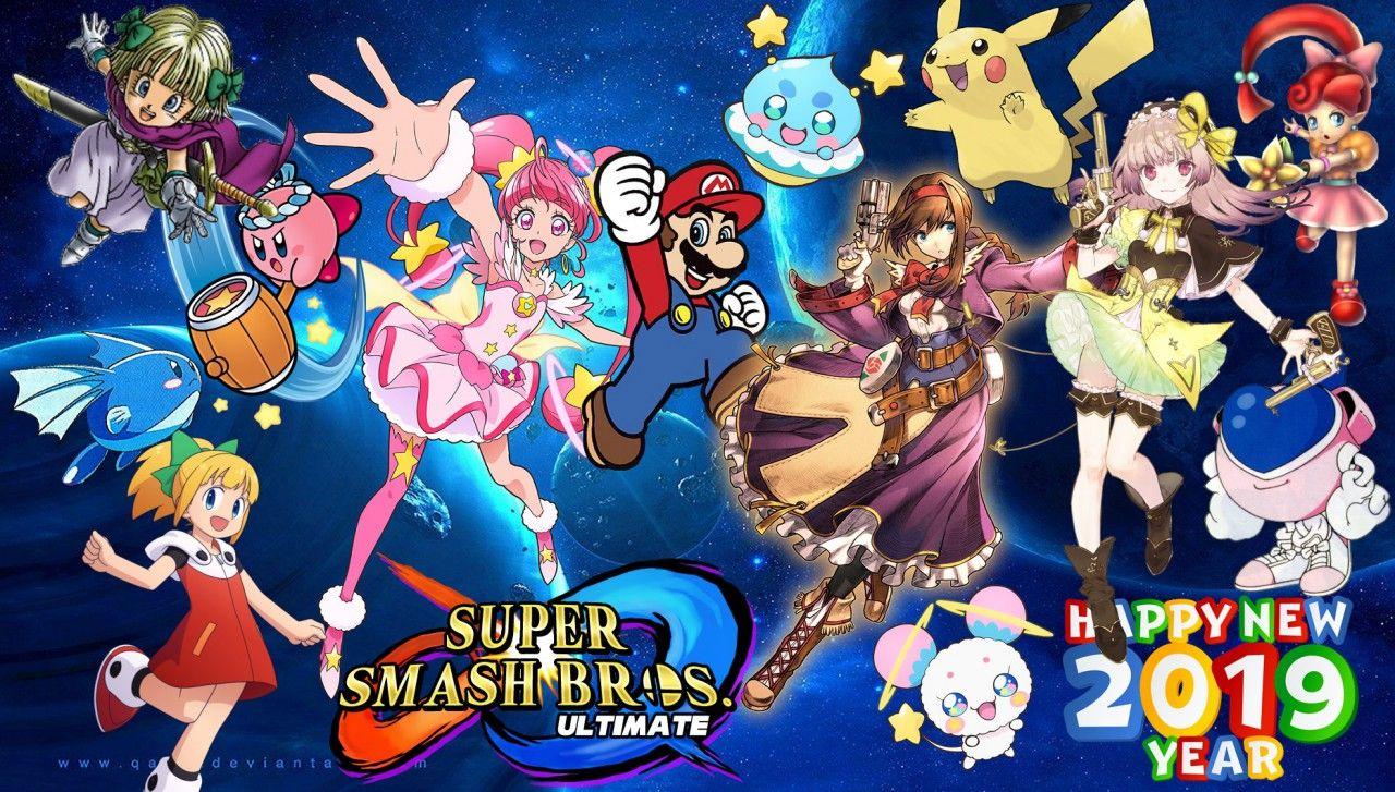 1280x727 Super Smash Bros Ultimate Happy New Years 2019 Wallpaper by Chronoarcaile2018 - Fur Affinity [dot] net