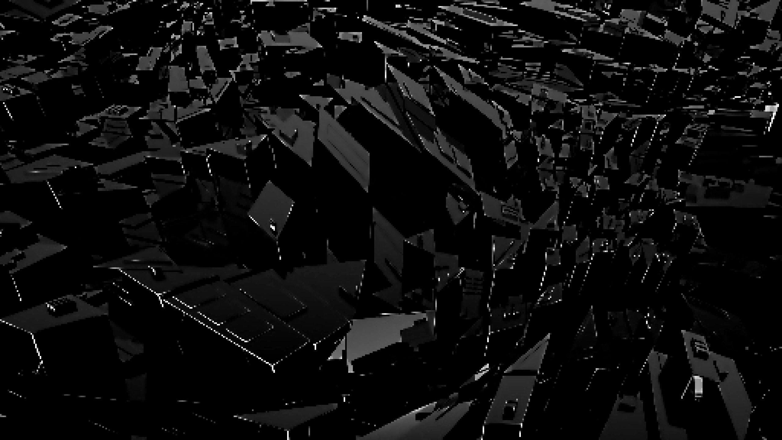 2560x1440 abstract, Pixelated, Monochrome Wallpaper HD / Desktop