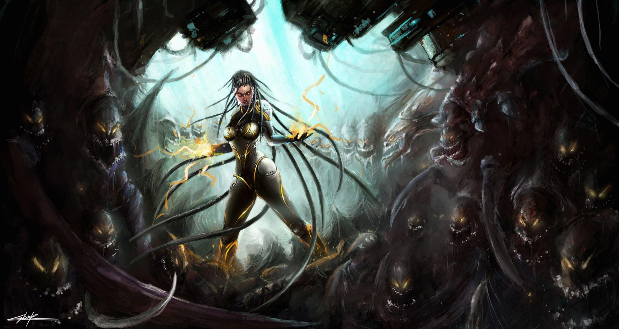 2100x1117 Sarah Kerrigan HD Wallpaper