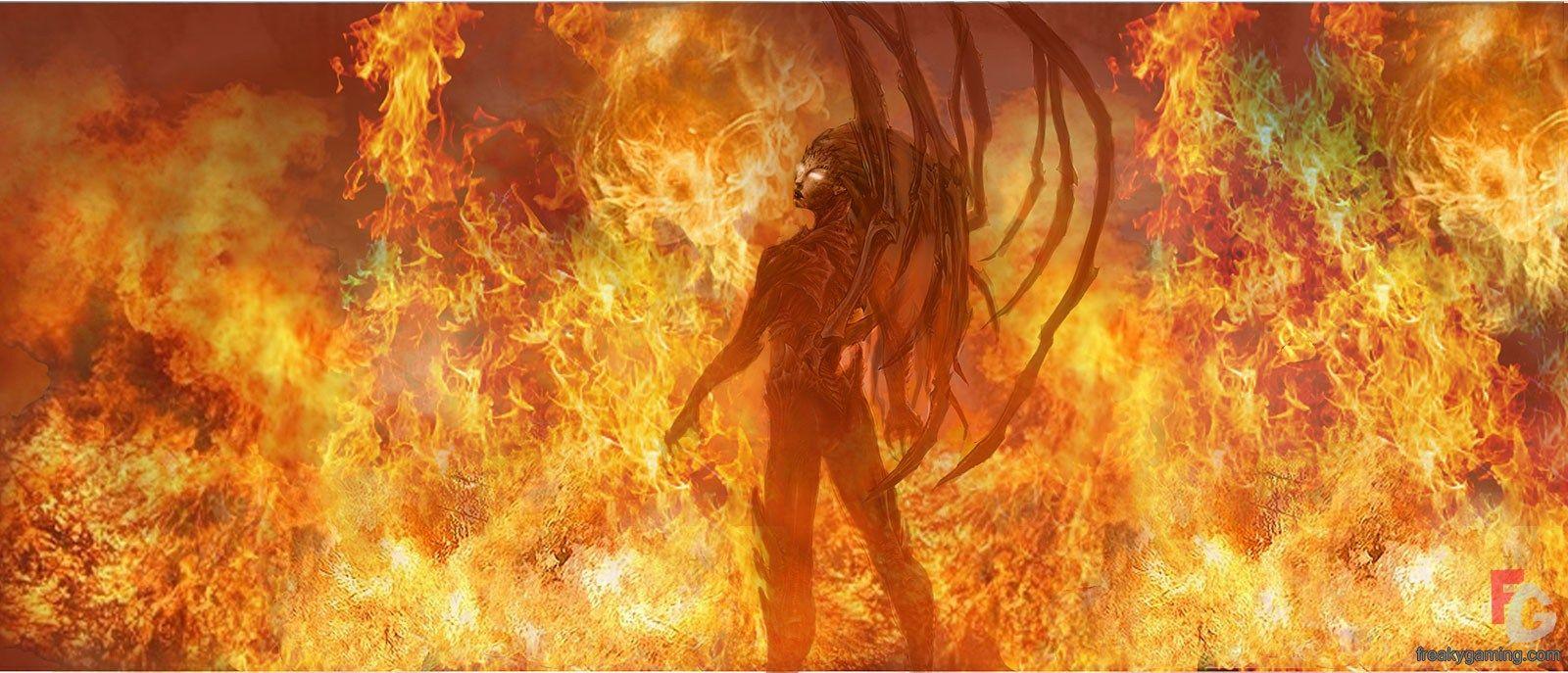 1600x687 Burning Sarah Kerrigan Wallpaper. Top Starcraft Wallpaper