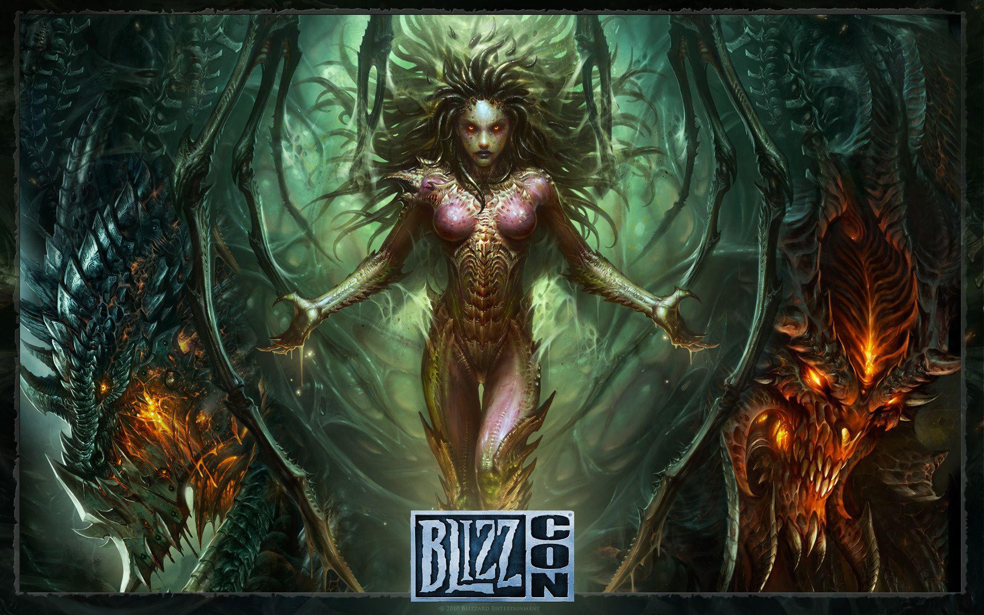 1920x1200 Wallpaper Starcraft, zerg, Sarah Kerrigan, monster desktop