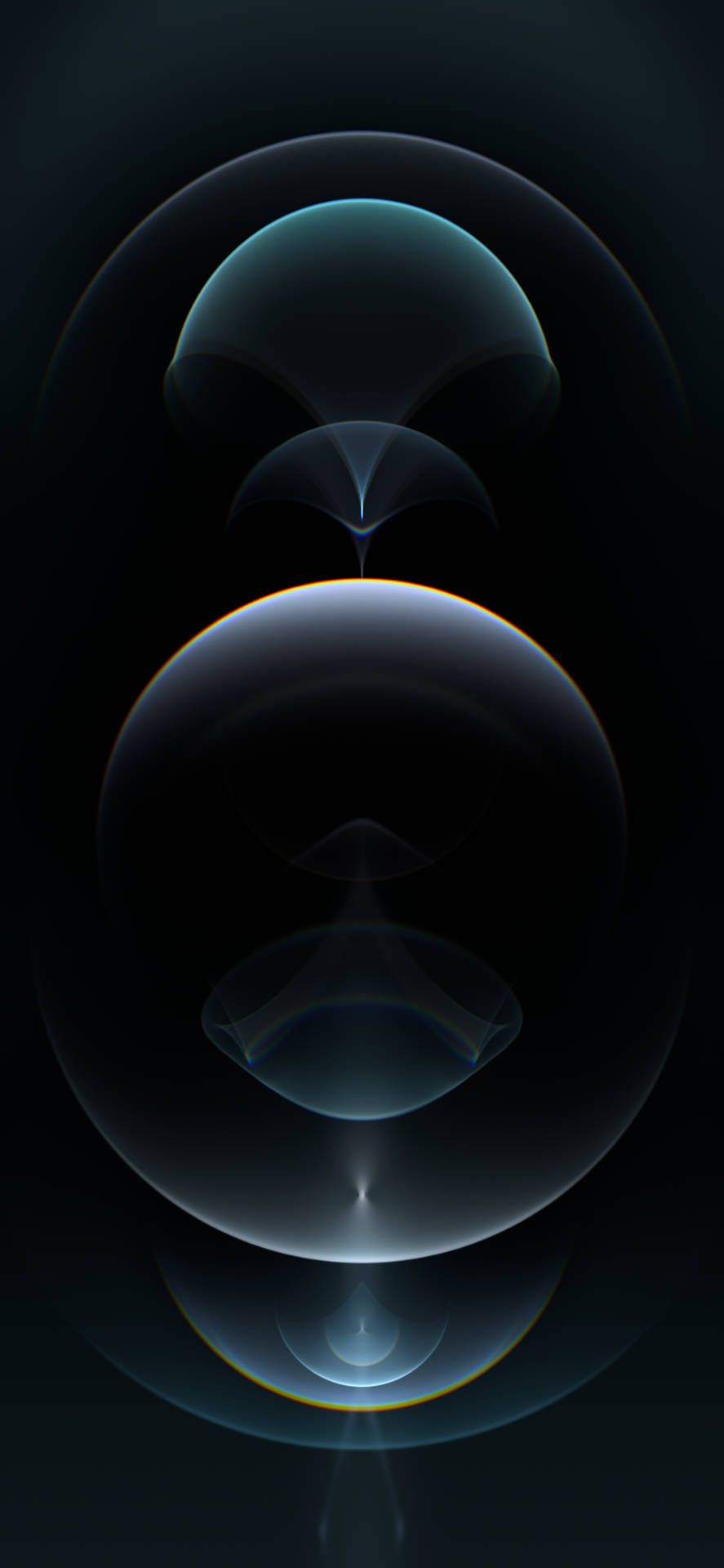 887x1920 Black Lens Flares Ios 16 Wallpaper