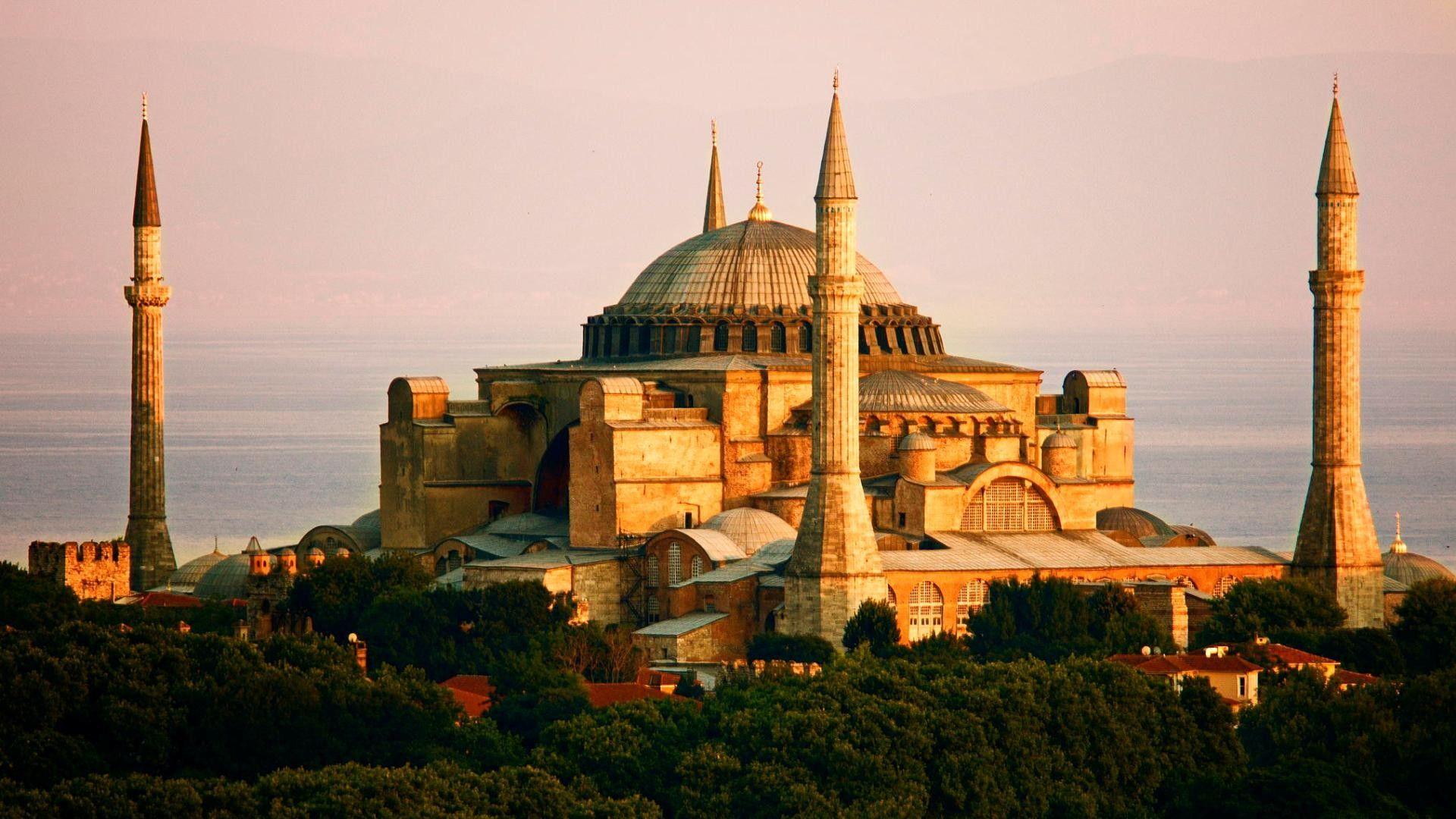 1920x1080 cityscapes, Turkey, Hagia Sophia, Istanbul, mosque wallpaper