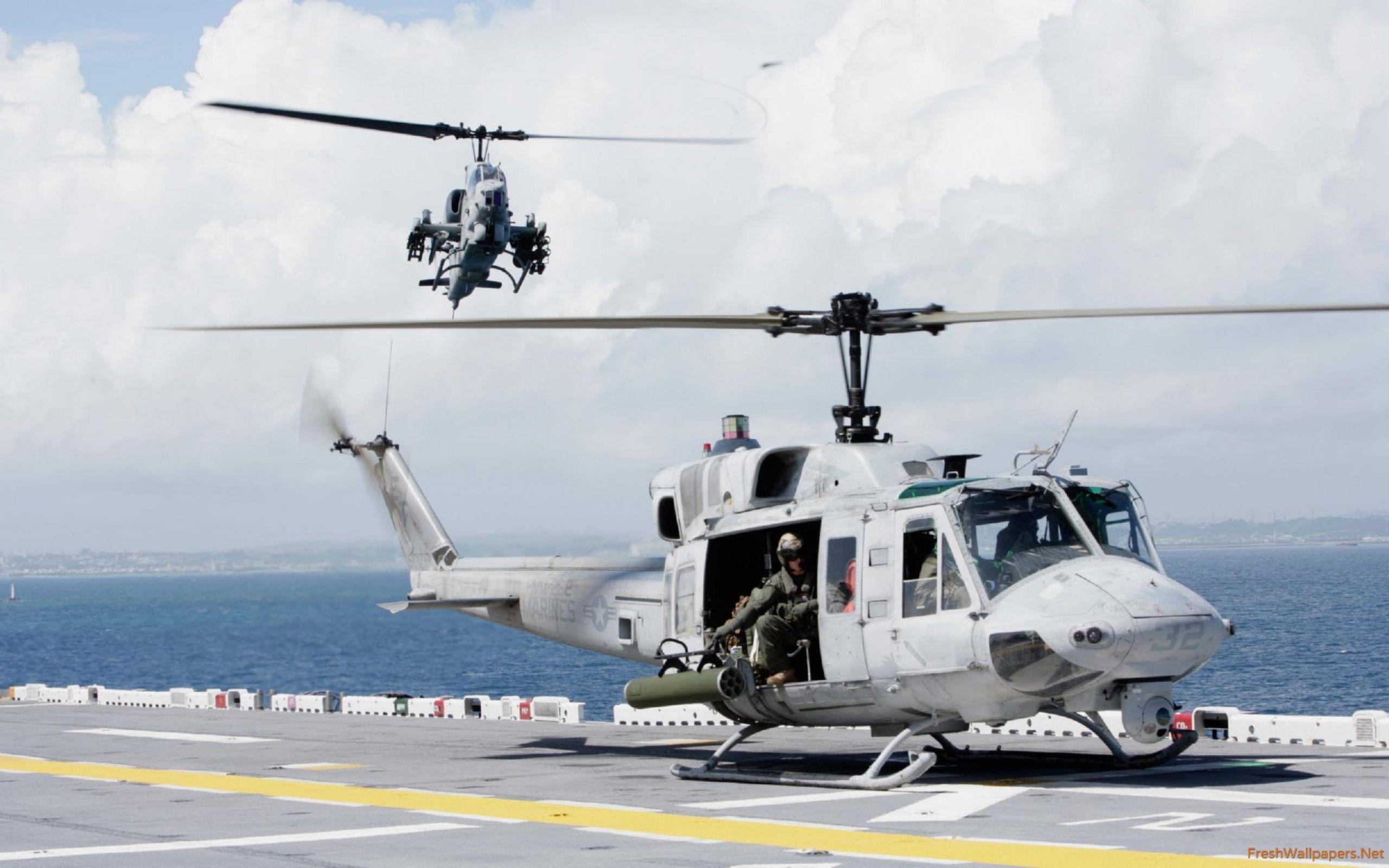 2560x1600 Bell UH 1N Twin Huey Wallpaper