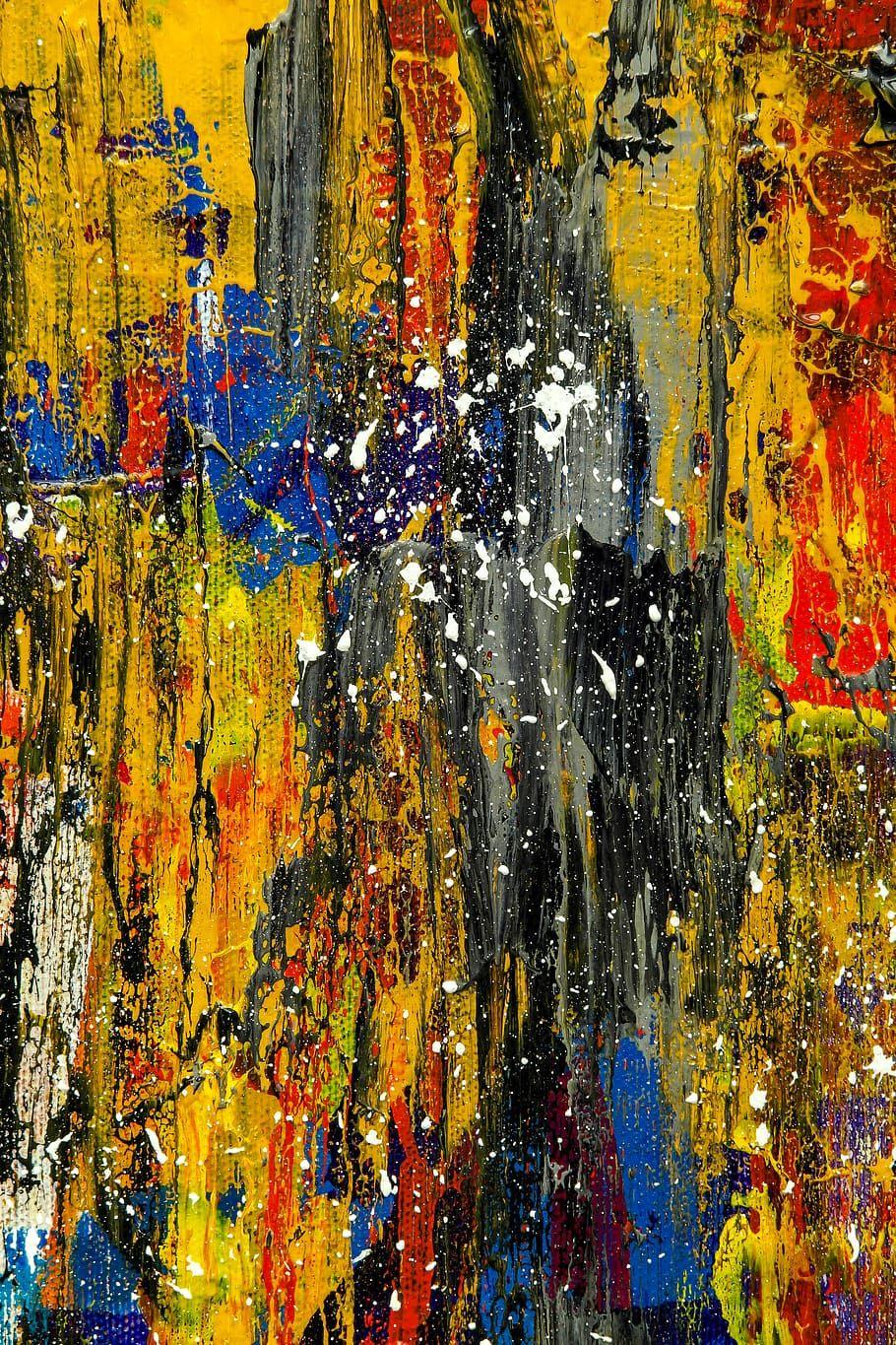 910x1365 HD wallpaper: Multicolored Abstract Painting, abstract