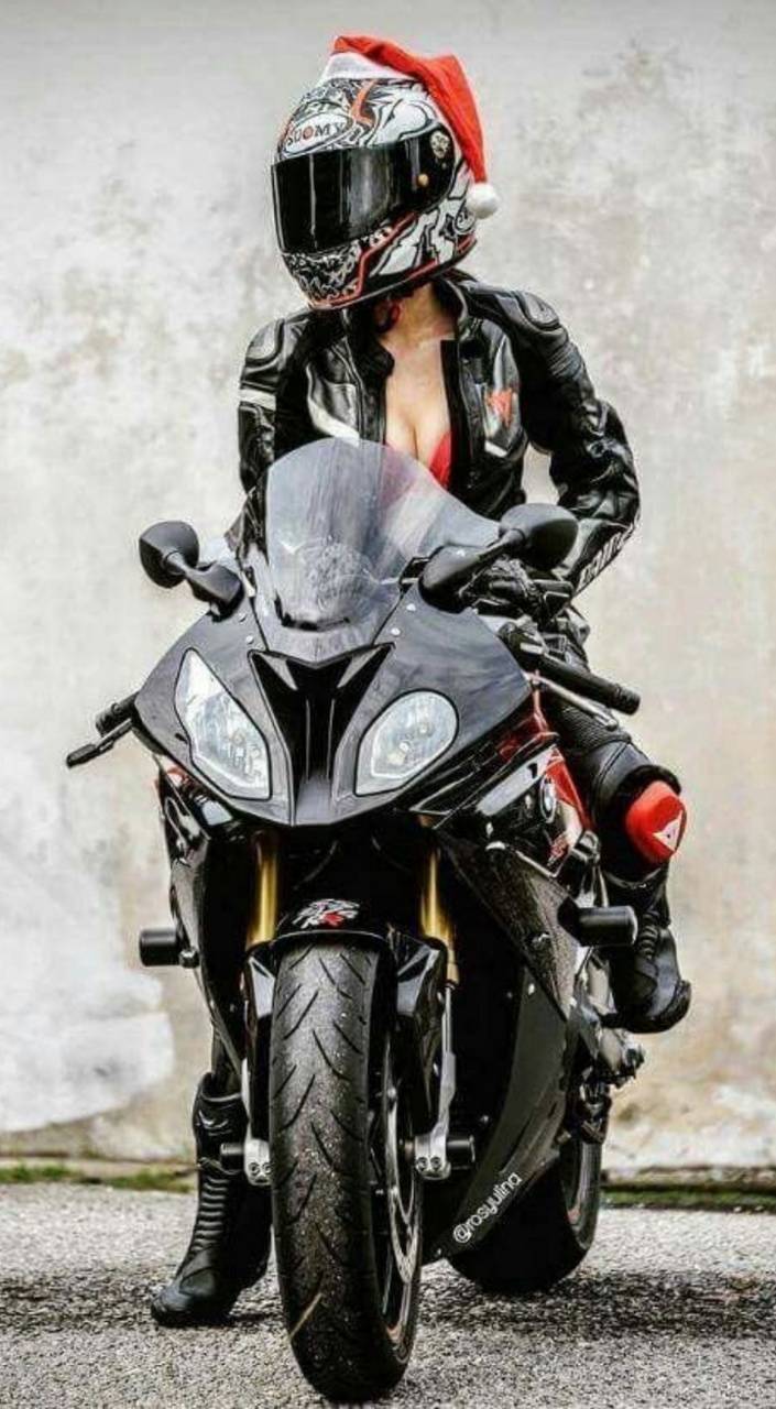 705x1280 Biker girl wallpaper