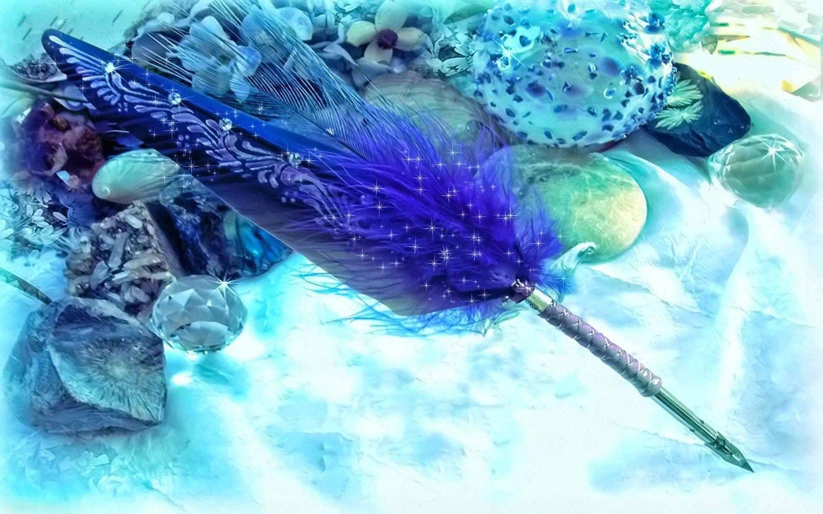 1680x1050 Blue Feather Cool Wallpaper