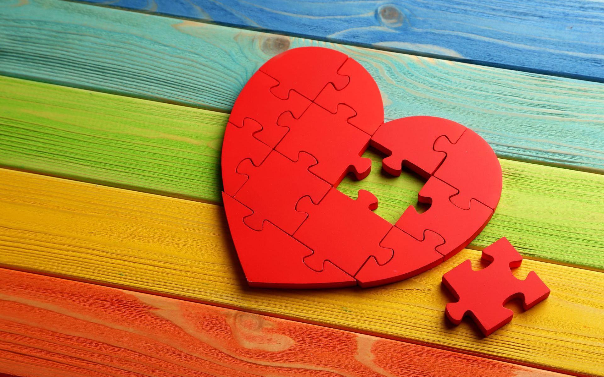 1920x1200 Puzzle Heart wallpaper. Puzzle Heart