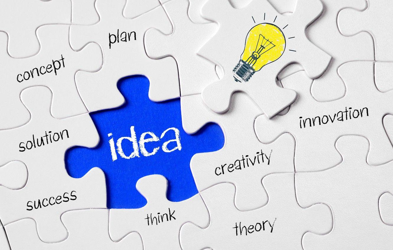 1332x850 Wallpaper light bulb, surface, mosaic, creative, the idea