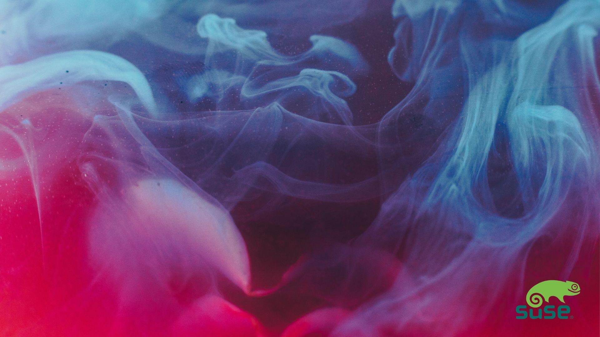 1920x1080 Blue and Red Smoke Wallpaper with SUSE