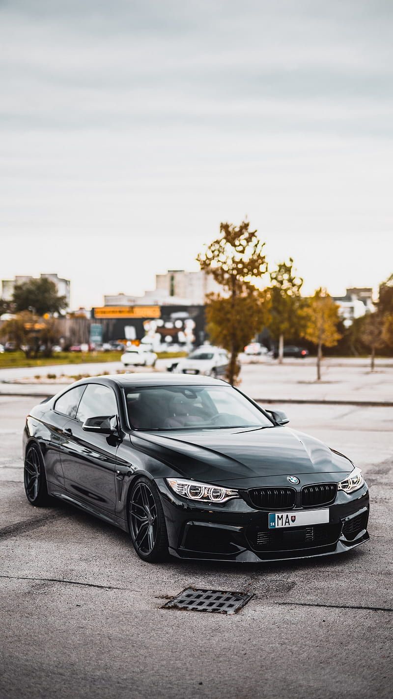 800x1422 BMW 4 series, 4 series, 4er, black, bmw, coupe, m sport, tuning, vehicle, HD phone wallpaper