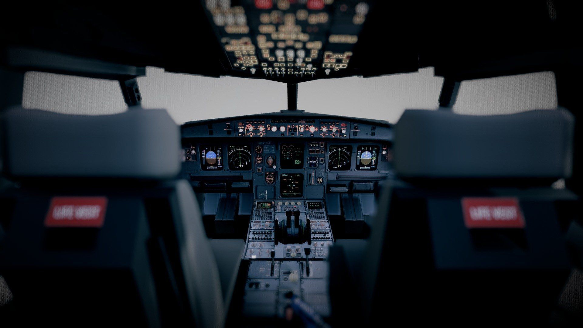 1920x1080 Airbus A320) Airplane Cockpit