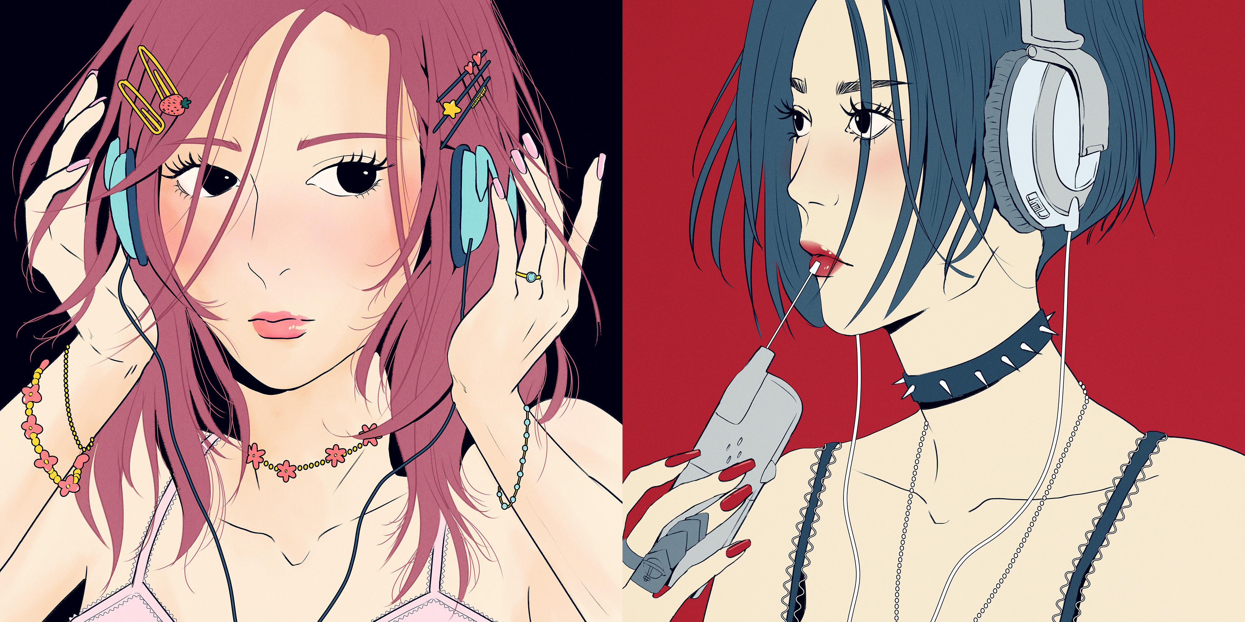 4000x2000 Y2K Hachi / Nana [Fanart by me] : r