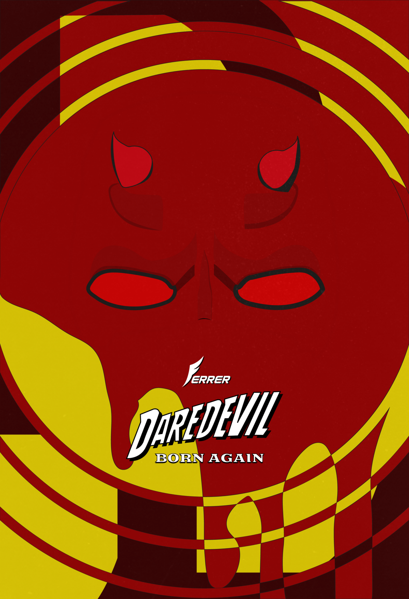 1368x2000 Daredevil Born Again. Poster By Ferrer