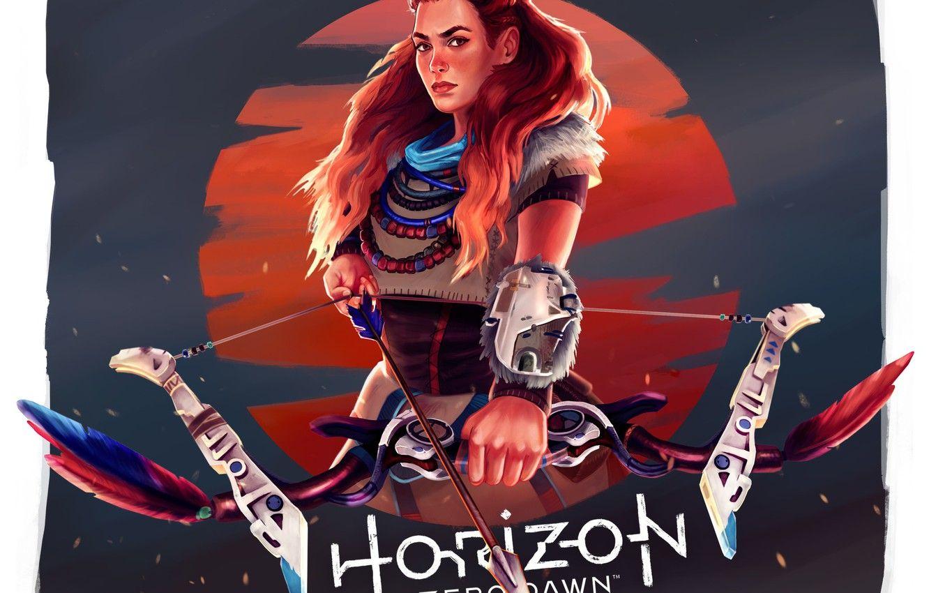 1332x850 Wallpaper Sony, Art, PS Horizon: Zero Dawn, Aloy image