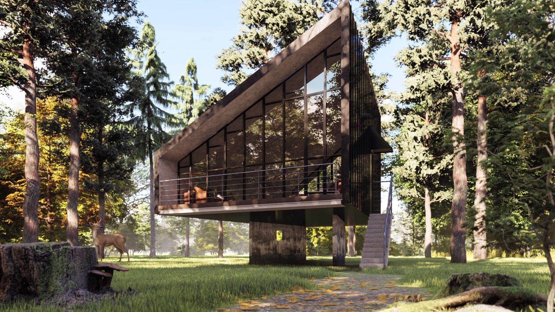 1920x1080 House in nature visualization Lumion 8