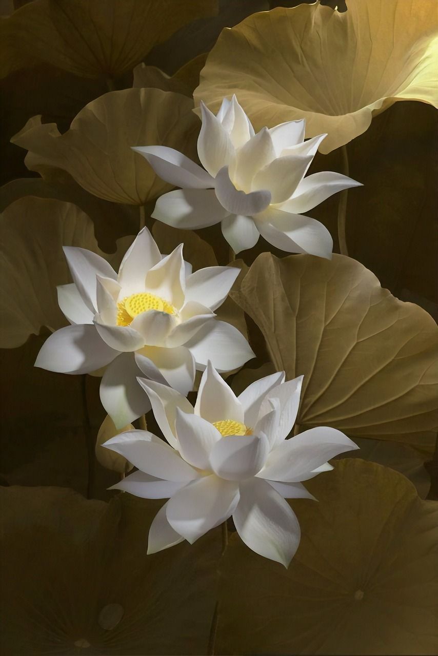 854x1280 White Lotus & Lotus Image