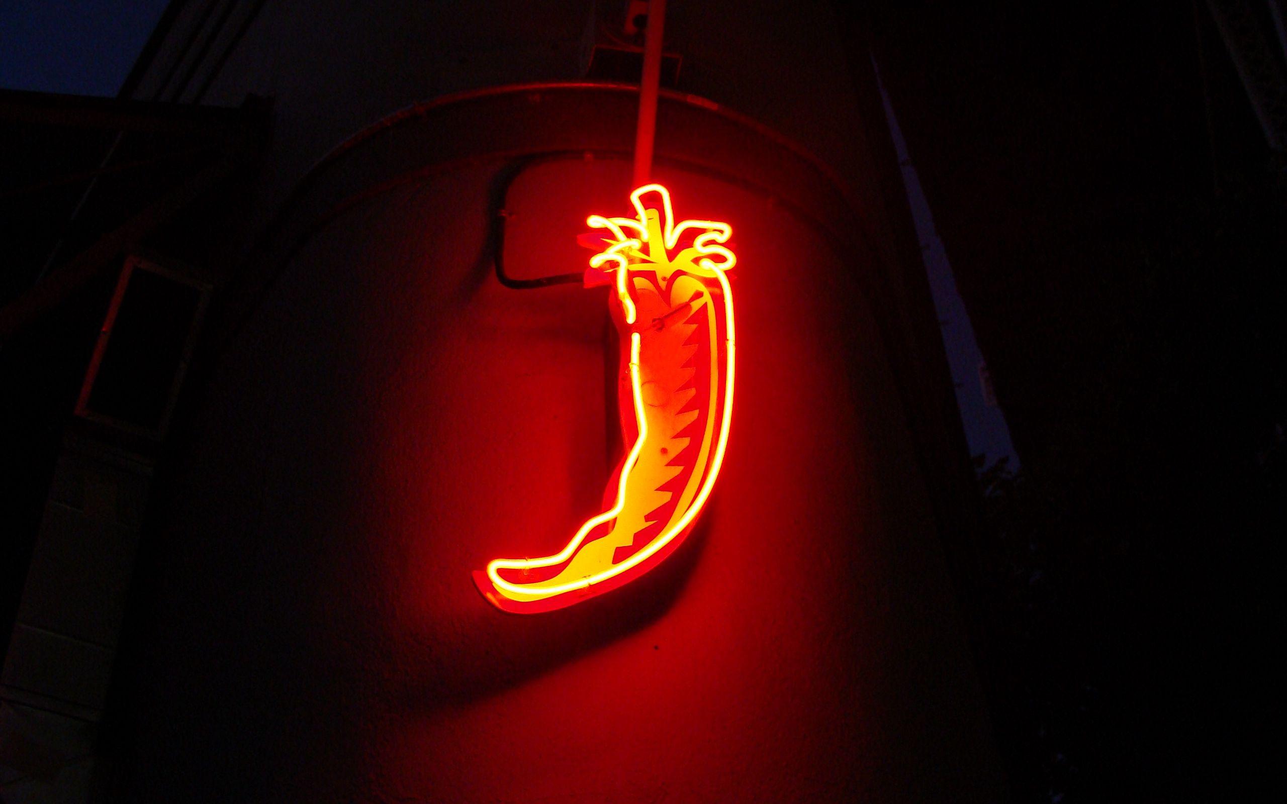 2560x1600 Download wallpaper 2560x1600 neon, art, pepper, light widescreen 16